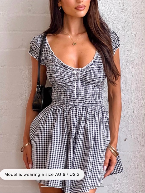 Beginning Boutique Dresses & Skirts - Beginning Boutique Black & White Gingham Smocked Romper